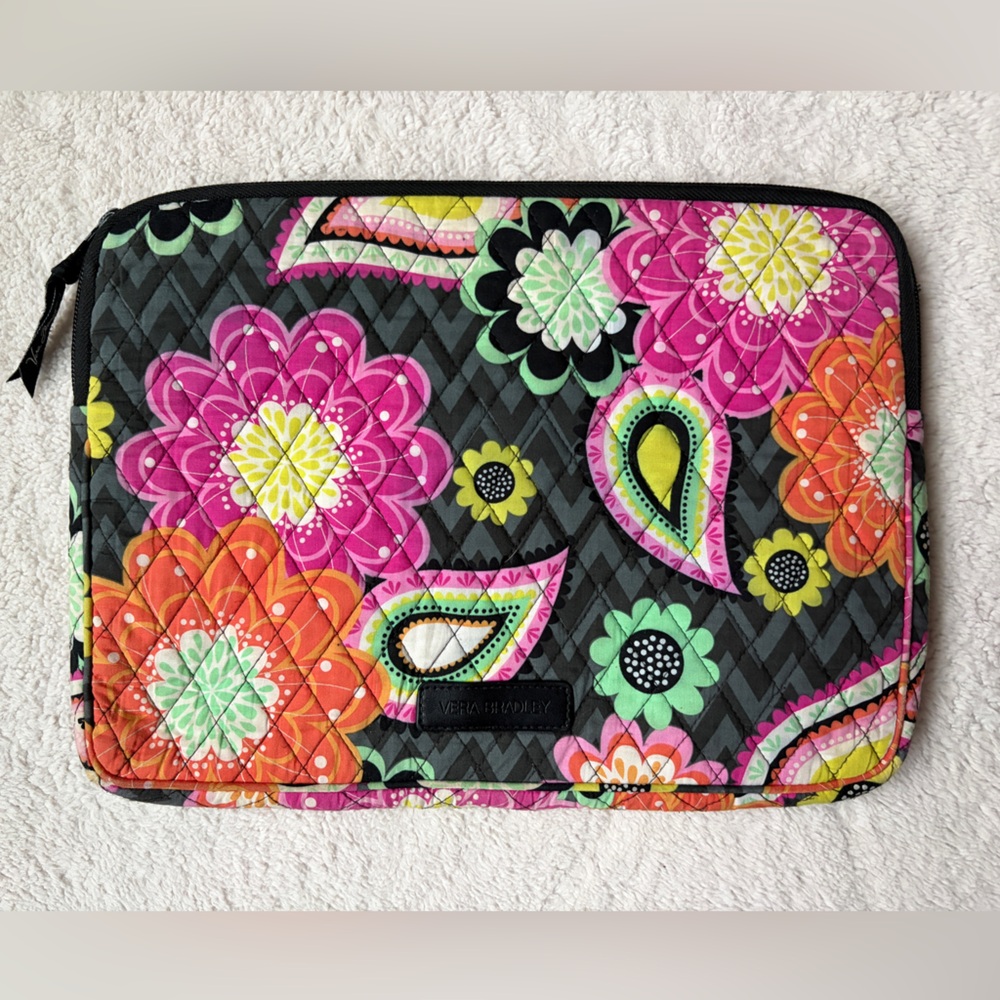 Vera Bradley Ziggy Zinnia Vibrant Floral Laptop Case